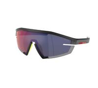 Prada Linea Rossa PS 03ZS 1BO10A Man Sunglasses Injected Black Red Geometric Normal