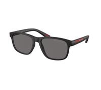 Prada Linea Rossa PS 06YS DG002G Man Sunglasses Injected Black Grey Pillow Polarized