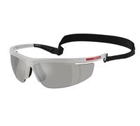 Prada Linea Rossa PS A02S 14Z05A Man Sunglasses Injected Grey Grey Pillow Mirrored
