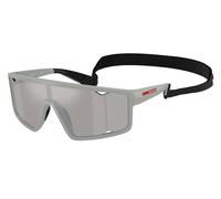 Prada Linea Rossa Man Sunglass PS A03S - Frame color: Matt Iron Grey, Lens color: Light Grey Mirror Silver