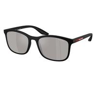Prada Linea Rossa PS A08S 1BO2B0 Man Sunglasses Injected Black Grey Pillow Mirrored