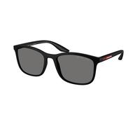 Prada Linea Rossa PS A08S DG002G Man Sunglasses Injected Black Grey Pillow Polarized