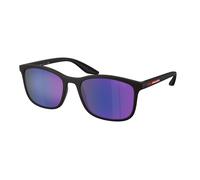 Prada Linea Rossa PS A08S UFK05U Man Sunglasses Injected Grey Blue Pillow Normal