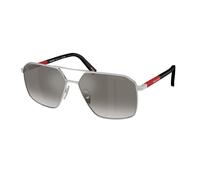 Prada Linea Rossa PS A50S 1BC02M Man Sunglasses Metal Silver Grey Geometric Mirrored Shaded
