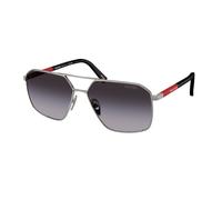 Prada Linea Rossa PS A50S 5AV09U Man Sunglasses Metal Grey Grey Geometric Normal Shaded