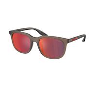 Prada Linea Rossa PS B09SU 29F21A Man Sunglasses Injected Brown Grey Pillow Mirror