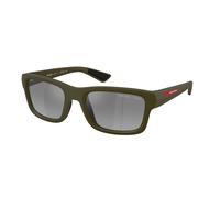 Prada Linea Rossa Man Sunglass PS B10S - Frame color: Matte Green, Lens color: Grey Gradient Mirror