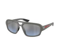 Prada Linea Rossa PS B11SU 16X11A Man Sunglasses Injected Grey Silver Geometric Normal Nuanced