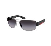Prada Linea Rossa PS B52S 1BC09U Man Sunglasses Metal Silver Grey Geometric Normal Nuanced