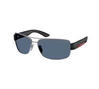 Prada Linea Rossa PS B52S 5AV06A Man Sunglasses Metal Grey Blue Geometric Normal