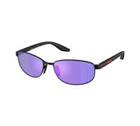 Prada Linea Rossa PS B53S 1BO60Z Man Sunglasses Metal Black Violet Round Normal Mirrored