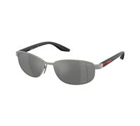 Prada Linea Rossa PS B53S 5AV41A Man Sunglasses Metal Grey Grey Round Normal Nuanced