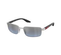 Prada Linea Rossa PS B54S 1BC11A Man Sunglasses Metal Silver Silver Squared Normal Mirrored