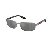 Prada Linea Rossa PS B54S 5AV41A Man Sunglasses Metal Grey Grey Squared Normal