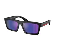 Prada Linea Rossa Man Sunglass PS A07S - Frame color: Matte Black, Lens color: Dark Blue Mirror Violet