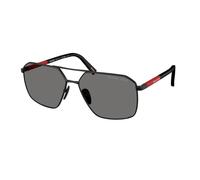 Prada Linea Rossa Man PS A50S 1BO02G Sunglasses Metal Black Grey Geometric Polarized