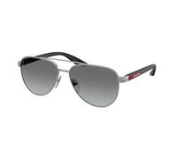 Prada Linea Rossa Man PS A52S 5AV3M1 Sunglasses Metal Grey Grey Pilot Normal Shaded