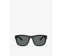 Prada Linea Rossa Womens Prada Linea Rossa Ps 01Zs Pillow-Frame Nylon Sunglasses Black