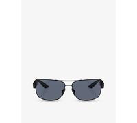 Prada Linea Rossa Womens Prada Linea Rossa Ps 50Zs Pillow-Frame Metal Sunglasses Black