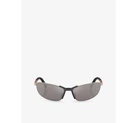 Prada Linea Rossa Womens Prada Linea Rossa Ps 55Zs Irregular-Frame Metal Sunglasses Brown