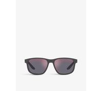Prada Linea Rossa Womens Prada Linea Rossa Ps06Ys Solar Butterfly-Frame Acetate Sunglasses Grey