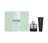 Prada Luna Rossa Carbon 2 Piece Gift Set: Eau De Toilette 50ml - Shower Gel 75ml