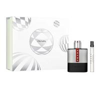 Prada Luna Rossa Carbon Eau de Toilette Men's Aftershave Gift Set Spray (100ml) with 10ml EDT