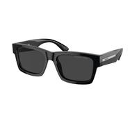 Prada Man PR 25ZS 1AB08G Sunglasses Acetate Black Grey Squared Polarized Anti-glare