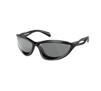 Prada Man Prada PR A26S 1AB60G Sunglasses Injected Black Grey Cat Eye Mirrored Mirror