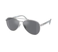 Prada Man Prada PR A58S 1BC175 Sunglasses Steel Silver Grey Pilot Normal Flash