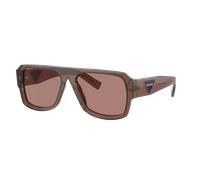 Prada Men's Aviator Transparent Brown Light Brown PR22YS Prada Brown One Size