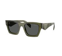 Prada Man Sunglass PR A06S - Frame color: Transparent Military, Lens color: Dark Grey