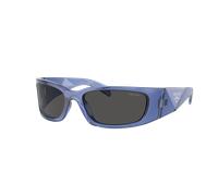 Prada Man Sunglass PR A19S - Frame color: Transparent Iris, Lens color: Dark Grey