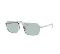 Prada Man Sunglass PR A53S - Frame color: Matte Silver, Lens color: Azure