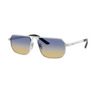 Prada Man Sunglass PR A53S - Frame color: Matte Silver, Lens color: Yellow/Dark Blue