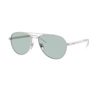 Prada Man Sunglass PR A54S - Frame color: Matte Silver, Lens color: Azure