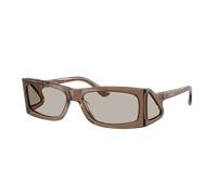 Prada Man Sunglass PR B03S - Frame color: Transparent Brown, Lens color: Light Brown