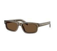Prada PR B11S 18T70F Man Sunglasses Acetate Brown Brown Squared Normal