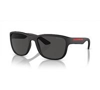 Prada Men's 0PS 01US Sunglasses, Black (Black Rubber), 58