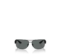 Prada Linea Rossa Man PS 50ZS 1AB02G Sunglasses Metal Black Grey Pillow Polarized