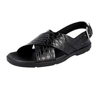 Prada Men's 2X3033 435 F0002 Black Leather Sandals UK 8.5 / EU 42.5