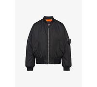 Prada Mens Black Re-nylon Brand-plaque Boxy-fit Recycled-polyamide Jacket S