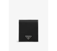 Prada Mens Black Re-nylon Recycled-nylon and Leather Wallet 1 Size