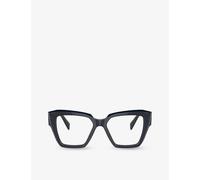 Prada Mens Blue Pr 09zv Sqaure-frame Acetate Optical Glasses