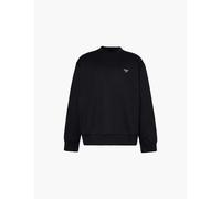 Prada Mens Nero Felpa Contrast-panel Cotton-blend Sweatshirt L