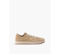 Prada Mens Neutral Downtown Logo-plaque Suede Low-top Trainers Eur 41.5 / 7.5 Uk Men