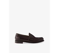 Prada Mens Prada Logo-Embossed Leather Loafers Brown Eur 45 / 11 UK Men