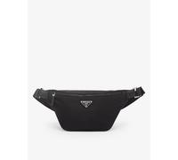 Prada Mens Prada Re-Nylon Saffiano Leather and Nylon Belt Bag Black 1 Size
