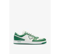 Prada Mens White Downtown Brand-plaque Leather Low-top Trainers Eur 41 / 7 Uk Men