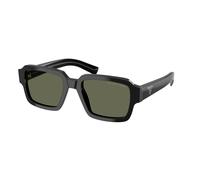 Prada PR 02ZS 1AB03R Man Sunglasses Acetate Black Green Squared Polarized